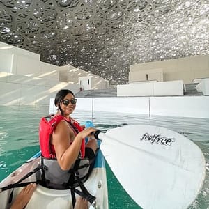 Kayaking in the Louvre Abu Dhabi at Louvre Abu Dhabi