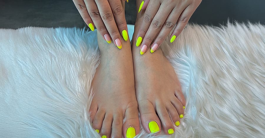 Gelish Mani-Pedi Or Regular Polish At Spaces Salon & Spa National Deal