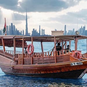 Dubai Sunset Abra Cruise with High Tea at Festival Waterfront Center