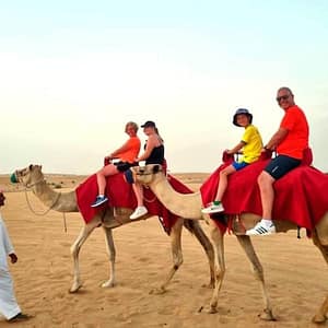 Camel Ride Safari in Red Dunes at Burj Khalifa Tower