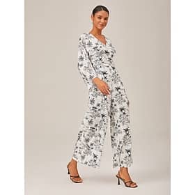 Summer Sketch Hand-Drawing Bell Sleeve Jumpsuit