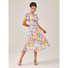 Floral Prints Elegant Dress