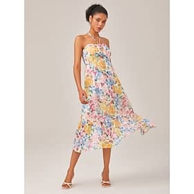 Floral Prints Halter Summer Dress