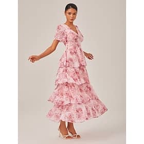 Casual V Neck Maxi Dress