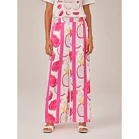 Dragon Fruit Striped Wide Leg Pants