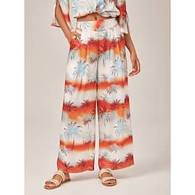 Summer Floral Gradient Wide-leg Trousers