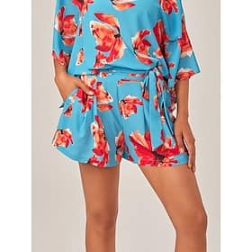 Summer Vacation High-waisted Tie-front Fresh Mini Short