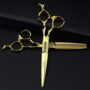 2024 Professional Japan 440c Steel 6 Inch Bull Head Hair Cutting Scissors Haircut Thinning Barber Cut Shears Hairdressing Scissors for Hair Products