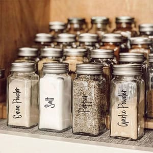 NEW 2024 8pcs Reusable Spice Label For Pantry Mason Jars Printed Stickers Labels for wine bottle seasoning bottle sticker Spice Jars Home  Garden