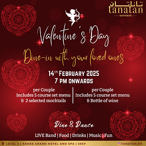 Valentine's Day at Tantan - Ramee Grand Hotel  Ramee Grand Hotel & Spa