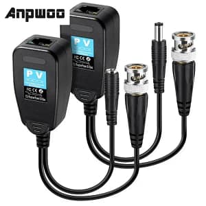 2024 1CH Passive Balun RJ45 CCTV Balun Video Balun Transceiver Supply Power For HDCVI HDTVI AHD Analog High Definition Camera Security  Surveillance
