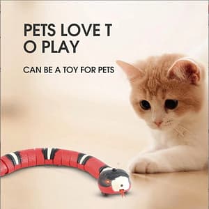 Automatic Cat Toys Interactive Smart Sensing Snake TeaseToys for Cats USB Charging Cat Accessories for Pet Cats Game Play To Pet Supplies