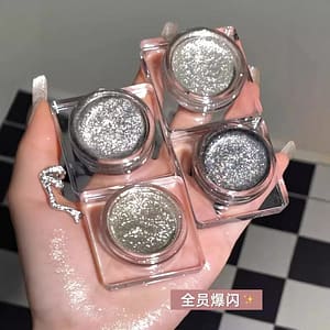 Explosion flash cowherd small bulb gel eye shadow can be painted cut off and brightened liquid highlight broken drill eyeliner ins Health  Beauty