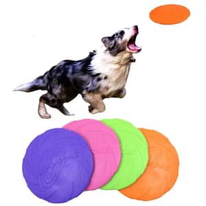 1 Pc Interactive Dog Chew Toys Resistance Bite Soft Rubber Puppy Pet Toy for Dogs Pet Training Products Dog Flying Discs Pet Supplies