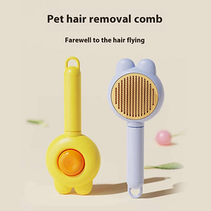 Multi-Use Pet Combing Tool with Soft Bristles Efficiently Detangle and De-shed Various Length Furs Pet Supplies