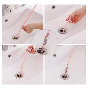 NEW 1PC Bathroom Cleaning Hook Cleaner Sticks Clog Remover Sewer Dredging Plastic Pipe Hair Dredging Kitchen Sink Tool Accessories Home  Garden