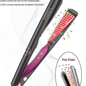 HS168 Landot 2-In-1 Hair Tool - Combination Straightener & Curler with Adjustable Temperature Hair Products