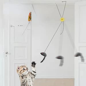 NEW Simulation Mouse Cat Toys Retractable Hanging Door Type Cat Scratch Rope Mouse Funny Self-hey Interactive Mouse Toy Pet Supplies Pet Supplies