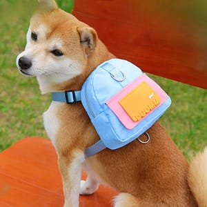 Waterproof Pet Backpack For Dogs Puppy Bag With Harness Collar Outdoor Travel Dog Snacks Backpack French Bulldog Dog Accessories Pet Supplies