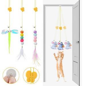 NEW Interactive Cat Toy Hanging Simulation Cat Toy Funny Self-hey Interactive Toy for Kitten Playing Teaser Wand Toy Cat Supplies Pet Supplies