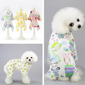 Dog Apparel Spring Summer Home Service Four Feet Pet Clothes Fruit Partten Pajamas Air Conditioning Pet Supplies