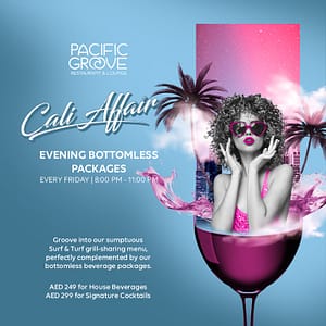 Cali Affair - Evening Bottomless Package at Pacific Groove Dining Experiences