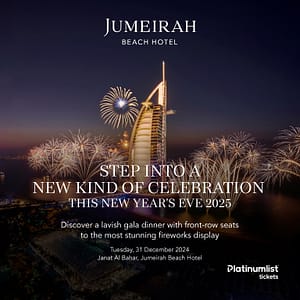 Timeless Night New Year's Eve Gala Dinner in Dubai  Janat Al Bahar Jumeirah Beach Hotel