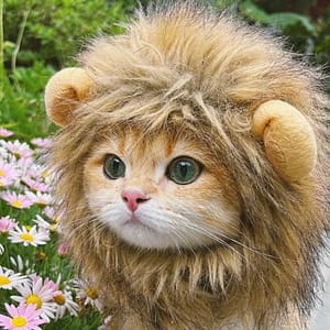 Cute Lion Mane Cat Wig Hat for Dogs and Cat Small Dog Pet Cat Decor Accessories Lion Wig Fancy Hair Cap Pet Supplies Animal Rescue Donation Pet Supplies