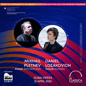 InClassica International Music Festival Presents Grand Finale at Dubai Opera Classical Events