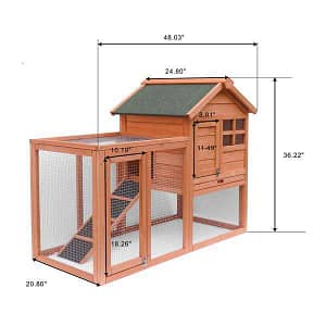 Hot selling and easy to assemble wooden rabbit chicken house