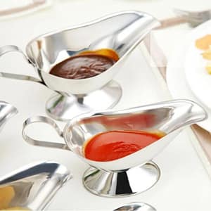 304 Stainless Steel Sauce Boat Steak Black Pepper Sauce Tableware Sauce Boat Tomato Juice Container Kitchen Restaurant Bar Tool Home  Garden