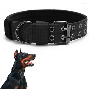 Dog Collars 3.8Cm Wide And Durable Nylon Tactical Collar Outdoor Adjustable Military Pet Product Wholesale Pet Supplies