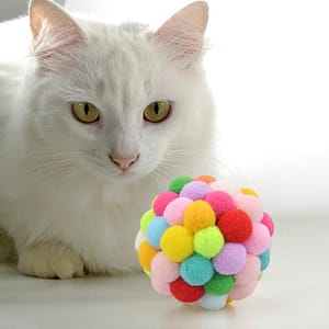 NEW Handmade Funny Cats Bouncy Ball Toys Kitten Plush Bell Ball Mouse Toy Planet Ball Cat Chew Toys Interactive Pet Accessories Pet Supplies