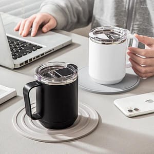 Water Bottles 500ml Coffee Insulation Cups With Handle Portable Stainless Steel Bottle Double-layer Milk Cup For Home Office Thermal Mug Home  Garden