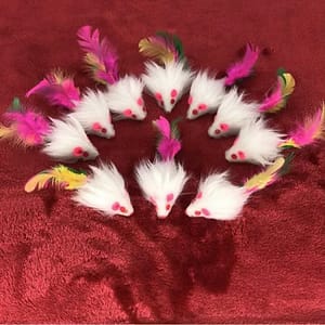 NEW 5pcs Furry Plush Cat Toy Soft Solid Interactive Mice Mouse Toys For Cats Funny Kitten Toy Pet Cats Training Game Cat Supplies Animal Rescue Donation Pet Supplies