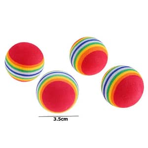 NEW 10PCS Rainbow EVA Cat Toys Ball Interactive Cat Dog Play Chewing Rattle Scratch EVA Ball Training Balls Pet Toys Supplies Pet Supplies