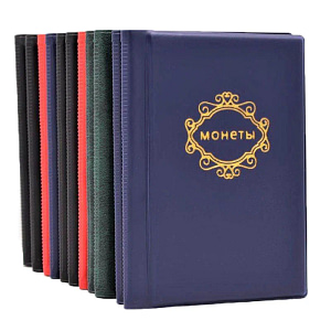 PU Leather Coin Album 10 Pages 120 Pockets Coin Album for Coins Pockets Commemorative Coin