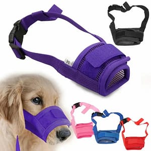 NEW 1PC Pet Adjustable Dog Muzzle Mesh Breathable Dog Mouth Muzzle Anti Bark Bite Chew Dog Muzzles Training Products Pet Accessories Pet Supplies