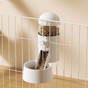 Cat Cage Hanging Automatic Drinking Fountain Feeder Large Capacity Kitten Puppy Rabbit Feeding Bowl Water Drinker Pets Supplies Pet Supplies