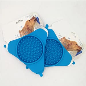 NEW Blue Portable Fixed Suction Dog Lick Pad Cup Bowl Dog Slow Feeder Silicone Pet Transfer Plate Bath Best Selling Pet Supplies Pet Supplies