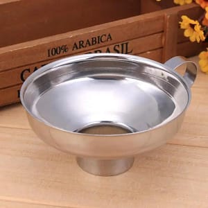 NEW Canning Funnel Stainless Steel Wide Mouth Canning Funnel Hopper Filter Leak Wide-Mouth Can for Oil Wine Kitchen Cooking Tools Home  Garden