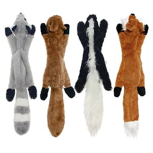 Cute Plush Toys Squeak Pet Wolf Rabbit Animal Plush Toys Dog Chew Squeaky Whistling Involved Squirrel Dog Toy Funny Pet Products Pet Supplies