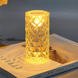 Nordic Crystal Rechargeable Table LED Bar Touch Dimmable Golden Desk Living Room Bedroom Hotel Bedside Lamp 0705 Home  Garden