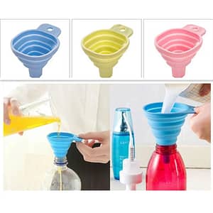 NEW High Quality Food Grade Silicone Gel Folding Funnel Foldable Telescopic Long Neck Funnel Liquid Filling Kitchen Tools Dropship Home  Garden