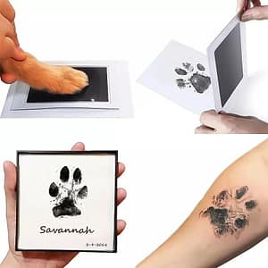 Pet dog footprint handprint pad safe non-toxic printing pad pet footprint baby paw print pad footprint pad ink-free Pet Supplies