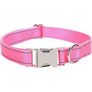 Reflective Dog with Metal Buckle Soft Breathable Nylon Pet Collar Adjustable Pet Supplies