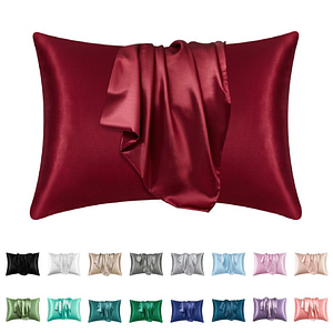 Comfortable Silk Pillowcase with Soft Satin Finish - Elegant Bedroom Accessory Home  Garden