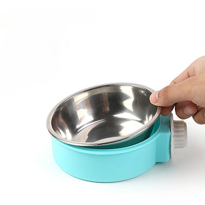 NEW Pet Feeding Bowl Hanging Non-Slip Cats Dogs Food Bowls Stainless Steel Puppy Water Feeder Can Be Fixed On The Cage Pets Supplies Pet Supplies