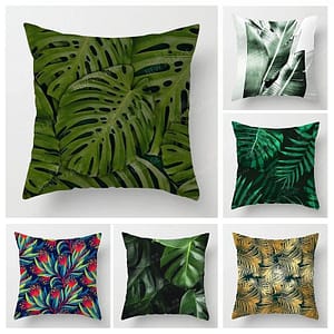 Pillow Nordic Fall Home Decor Autumn Throw Case Sofa Cover Modern 45x45cm 45 50x50 60x60cm 40 40cm Leaf Plant Green Home  Garden