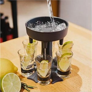 6 Shot Glass Dispenser Holder Party Beverage Drinking Games Bar Cocktail Wine Quick Filling Tool Carrier Caddy Liquor Dispenser Home  Garden